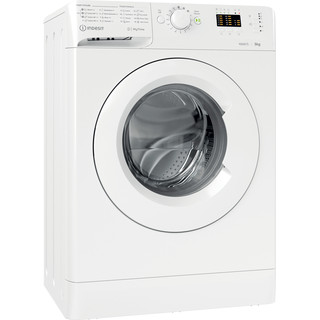 Indesit Veļas mazgājamā mašīna Brīvi stāvošs MTWSA 51051 W EE Balts Priekšējās ielādes F Perspective
