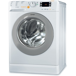 Fritstående kombineret Indesit vaskemaskine/tørretumbler: 9kg - XWDE 961480X WSSS EU