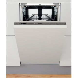 Whirlpool integrert oppvaskmaskin: farge stål, 45 cm - WSIO 3T223 PE X