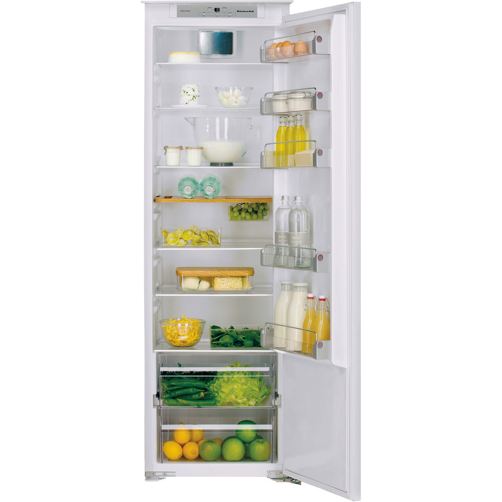 Kitchenaid Refrigerador Integrable KCBNS 18602 2 Blanco Frontal open