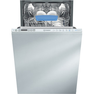 Интегрированная посудомоечная машина Indesit: узкая, белый цвет