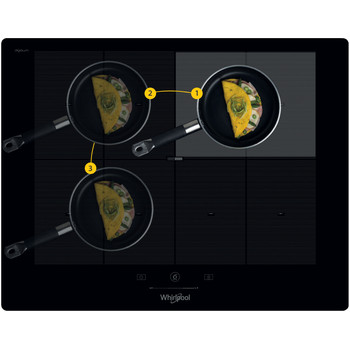 Whirlpool Piano cottura SMP 658C/NE/IXL Nero Induction vitroceramic Frontal