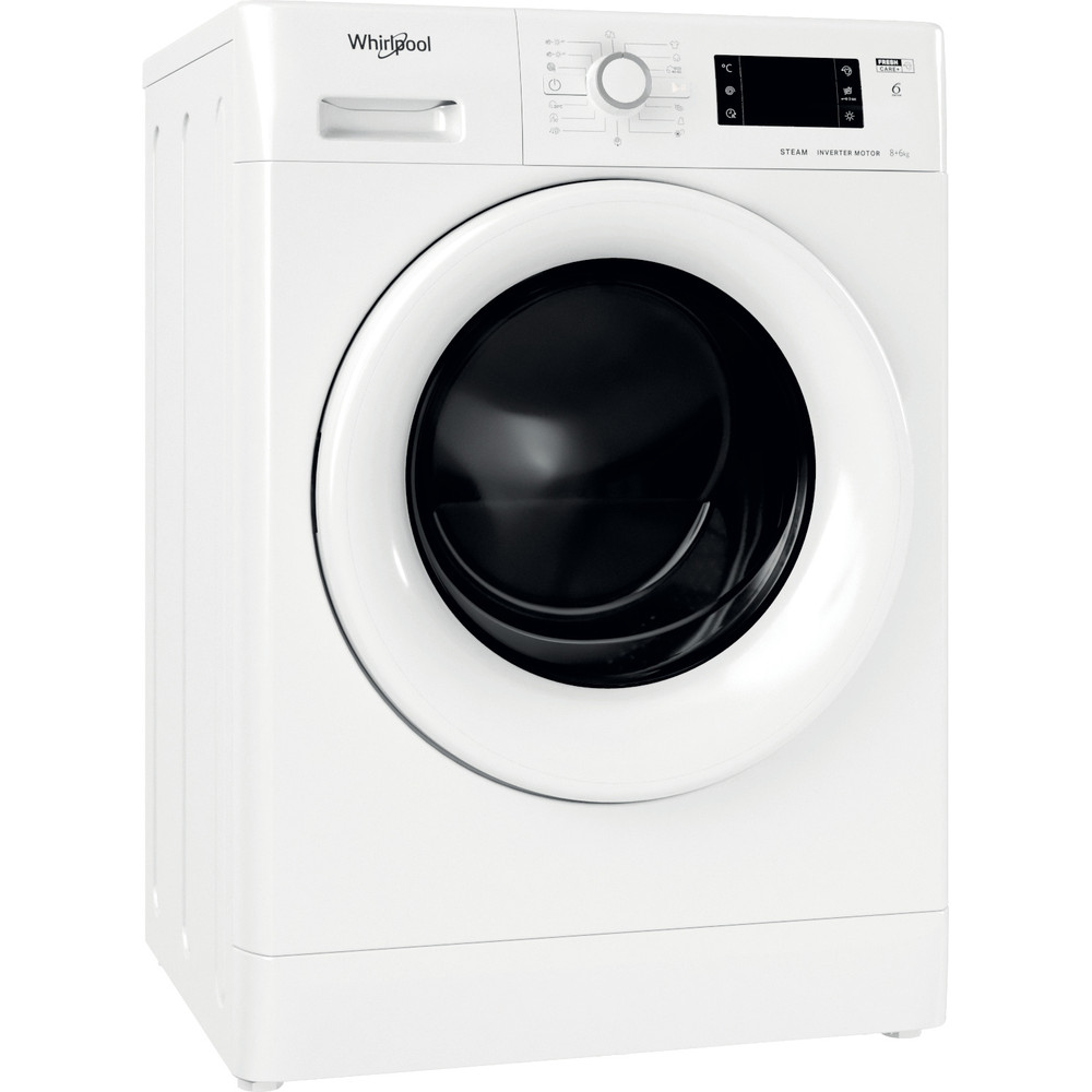 at føre isolation en Whirlpool Danmark - Welcome to your home appliances provider - Fritstående  Whirlpool-vaskemaskine/tørretumbler: 8,0 kg - FWDG 861483E WV EU N