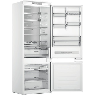 Whirlpool Šaldytuvo / šaldiklio kombinacija Įmontuojamas WH SP70 T232 P Balta 2 doors Perspective open