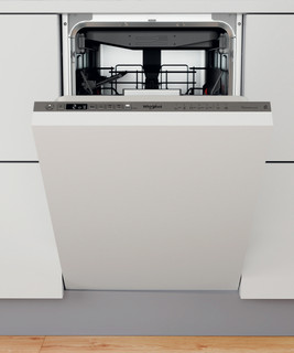 Integreret Whirlpool-opvaskemaskine: inox-farve, slank model - WSIO 3O23 PFE X