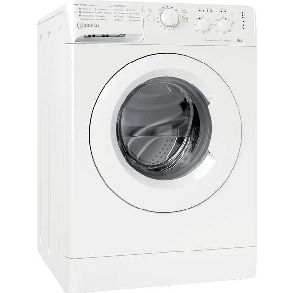 Indesit Washing machine Free-standing EWD 71453 W UK N White Front loader D Perspective