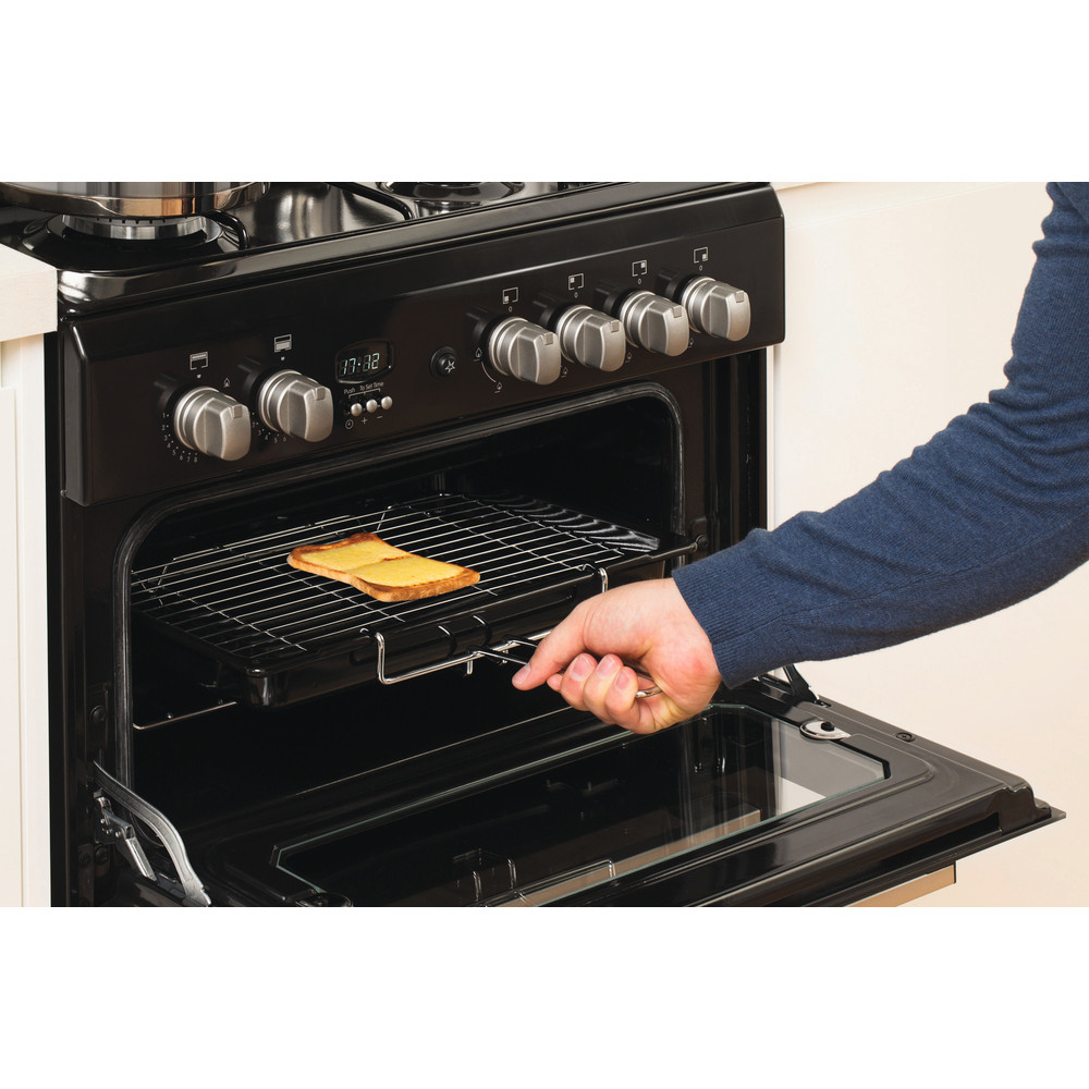 Indesit DD60G2CG(K) Cooker in Black DD60G2CG K UK