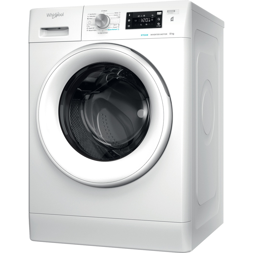 Whirlpool Pesukone Vapaasti sijoitettava FFB 8469 WV EE Valkoinen Edestä täytettävä A Perspective