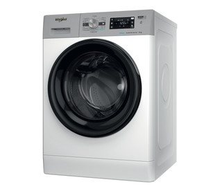 Fritstående Whirlpool-vaskemaskine med frontbetjening: 8,0 kg - FFBSL 8648 WSBSV EE