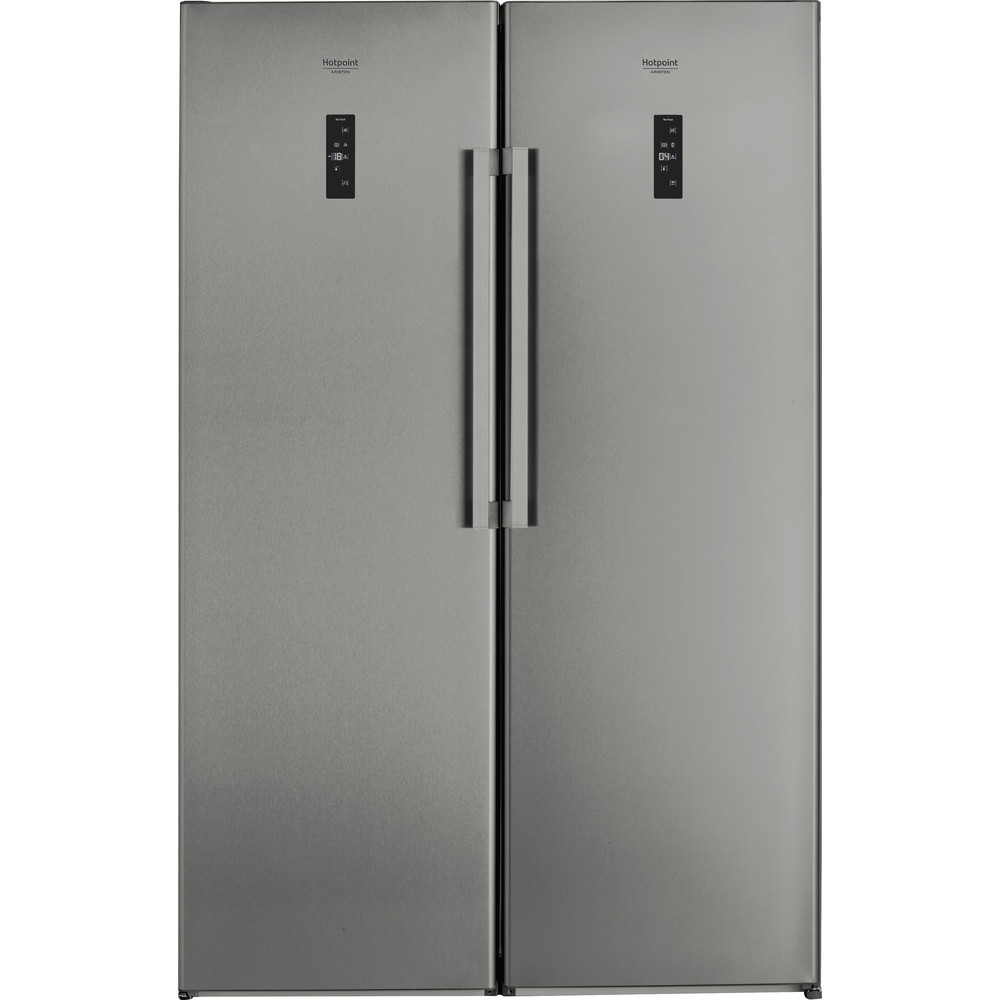 Congelador Vertical De Livre Instalacao Hotpoint Cor Inox Uh8
