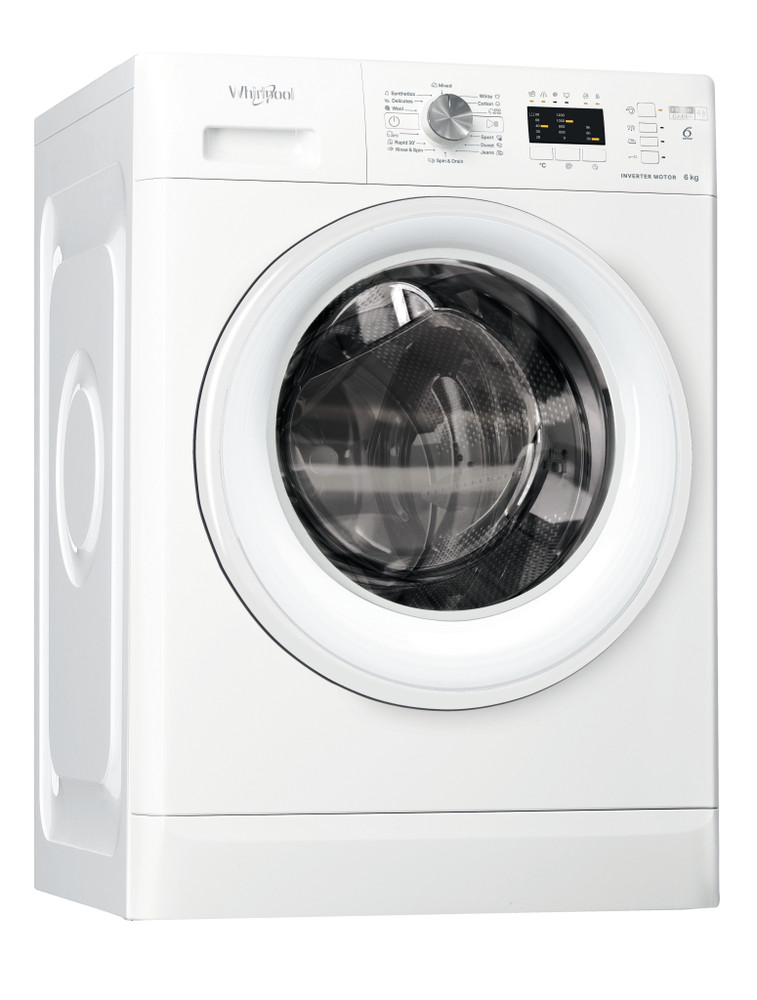 Whirlpool Washing machine Samostojeći FFL 6238 W EE Bela Prednje punjenje D Perspective