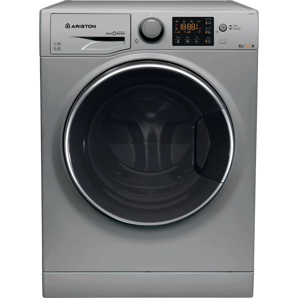 Ariston Washer dryer Free-standing RDPG 96407 JSS EG Silver Front loader Frontal