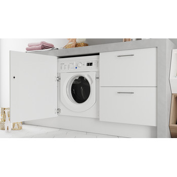 Máquina de lavar roupa de carga frontal livre instalação Indesit, 8 kg  MTWE81283WSPT – Móveis Abel
