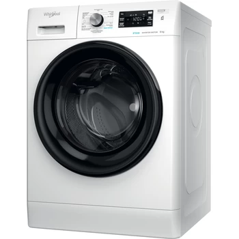 Whirlpool Lave-linge Pose-libre FFB 8469 BV BE Blanc Frontal A Perspective