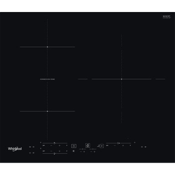 Whirlpool Table de cuisson WB B3760 BF Noir Induction vitroceramic Frontal