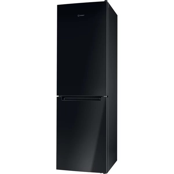 Indesit Réfrigérateur combiné Pose-libre LI8 S2E K Noir 2 portes Perspective