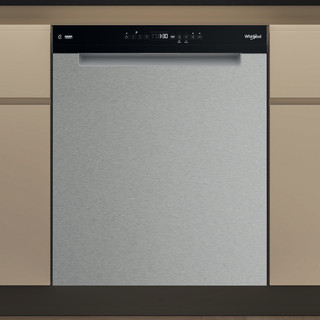 Whirlpool-opvaskemaskine: inox-farve, fuld størrelse - W7U HP43 X