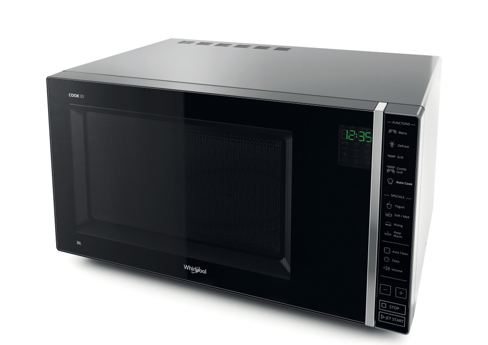 Whirlpool Microwave Free-standing MWP 303 SB Silver Electronic 30 MW+Grill function 900 Perspective