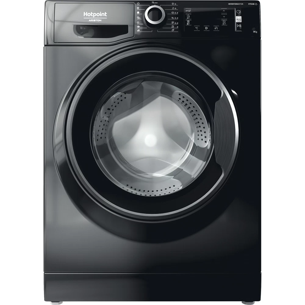 Hotpoint_Ariston Maşină de spălat rufe Neincorporabil NLCD 945 BS A EU N Negru Încărcare frontală B Frontal