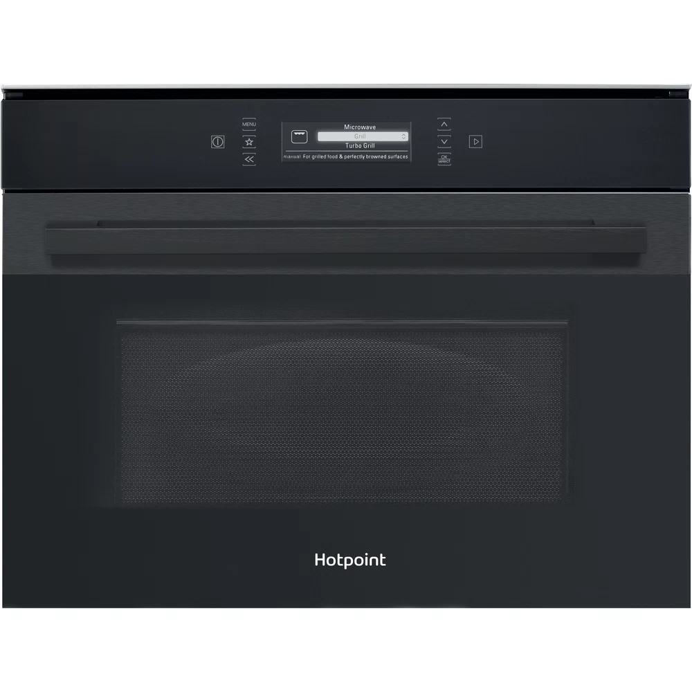 Hotpoint Microwave Built-in MP 996 BM H Black Steel Electronic 40 MW-Combi 900 Frontal