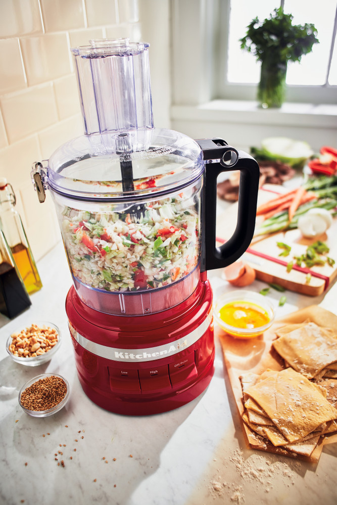 kitchenaid 1.7 l empire red food processor