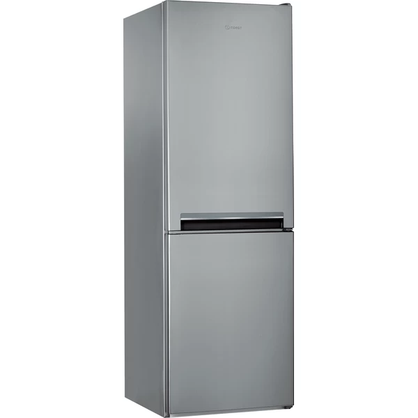 Indesit Kombinovaná chladnička s mrazničkou Volně stojící LI7 S1E S Stříbrný 2 doors Perspective