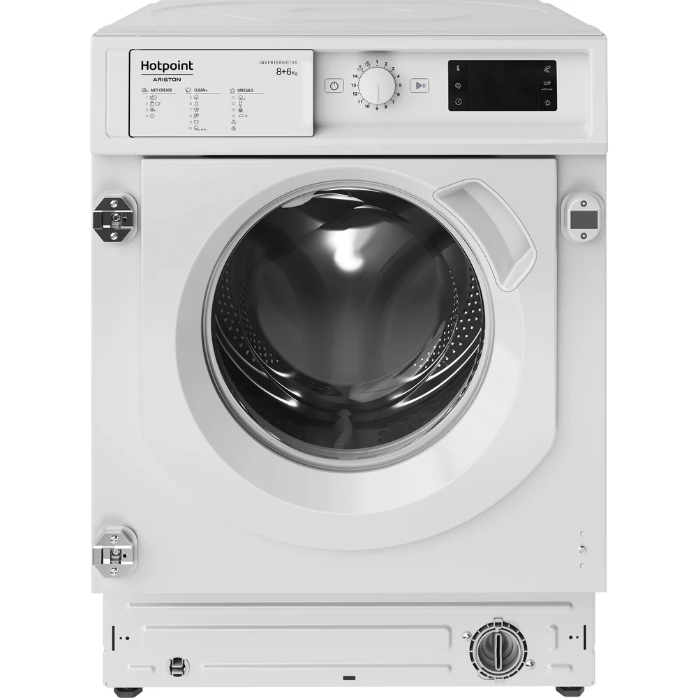 Hotpoint_Ariston Máquina de lavar e secar roupa Encastre BI WDHG 861485 EU Branco Carga Frontal Frontal