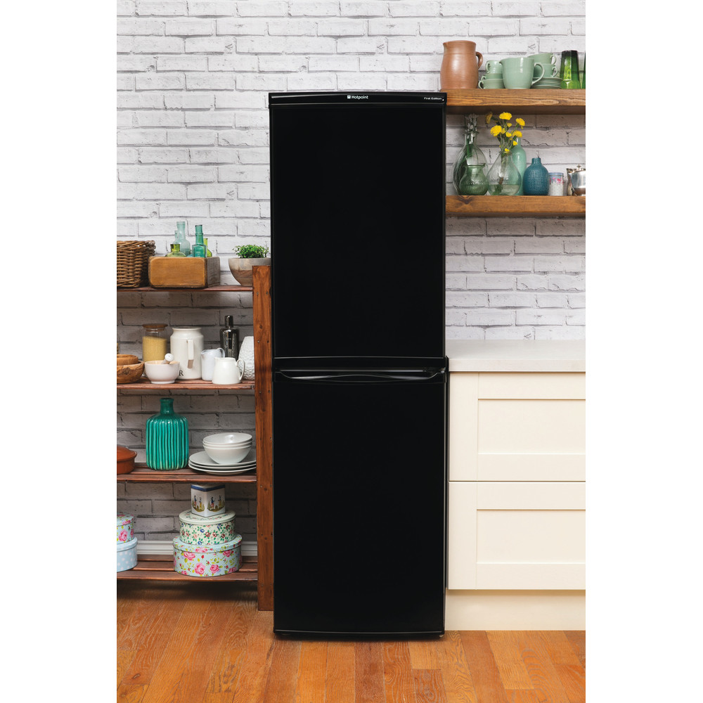 Hotpoint First Edition HBD 5517 B Fridge Freezer Black Hotpoint