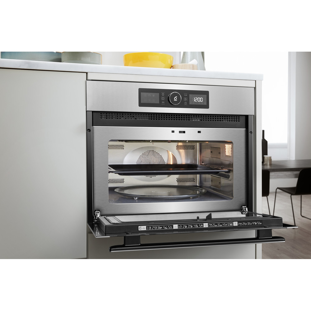 Whirlpool built in microwave oven: in Stainless Steel - AMW 9615/IX UK Whirlpool Built In Microwave Stainless Steel