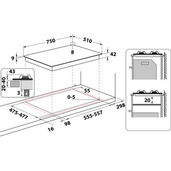 Whirlpool PMW 75D2/IXL piano cottura