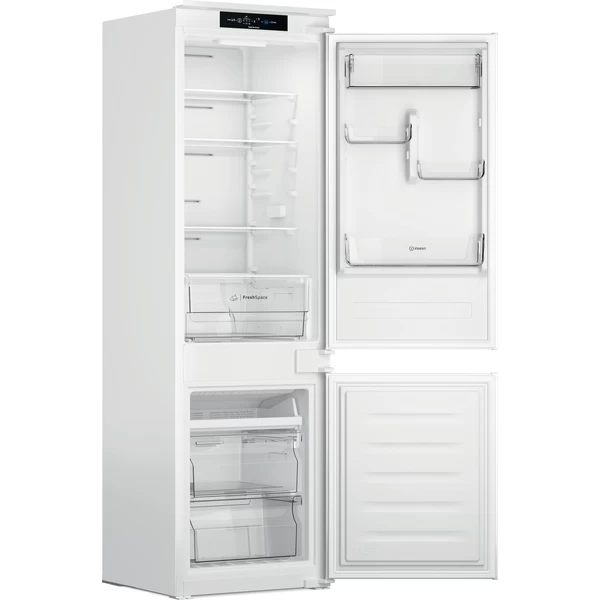Indesit Réfrigérateur combiné Encastrable INC18 T311 Blanc 2 portes Perspective open