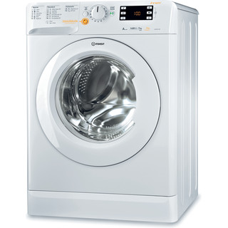 Indesit Washer dryer Free-standing XWDE 751480X W UK White Front loader Perspective