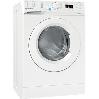 „Indesit“ Skalbimo mašina Laisvai pastatoma BWSA 61051 W EU N Balta Pakraunama iš priekio F Perspective