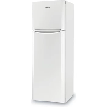 Whirlpool Combiné réfrigérateur congélateur Pose-libre W60TM 7110 W Blanc 2 portes Perspective
