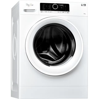 Whirlpool Washing machine Freestanding FSCR80410 White Front loader A+++ Perspective