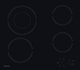 hotpoint hr612ch ceramic hob black