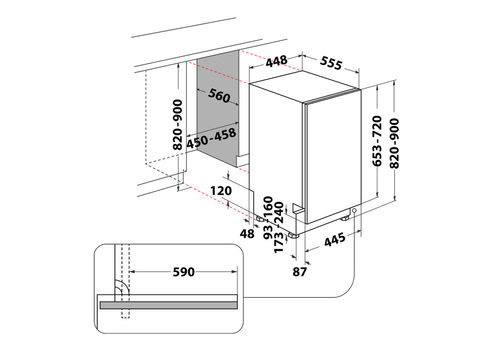 Slimline dishwasher hot sale sizes uk