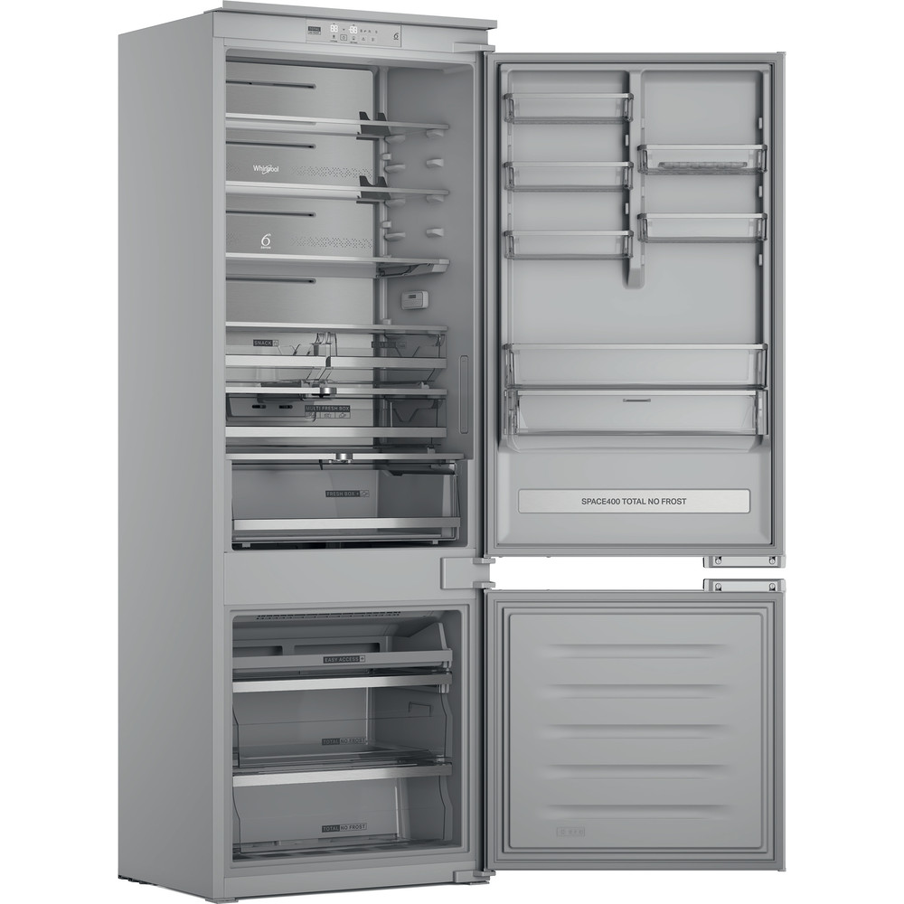 Whirlpool Συνδυασμός ψυγείου/καταψύκτη Εντοιχιζόμενο WH SP70 T262 P Γκρι 2 doors Perspective open