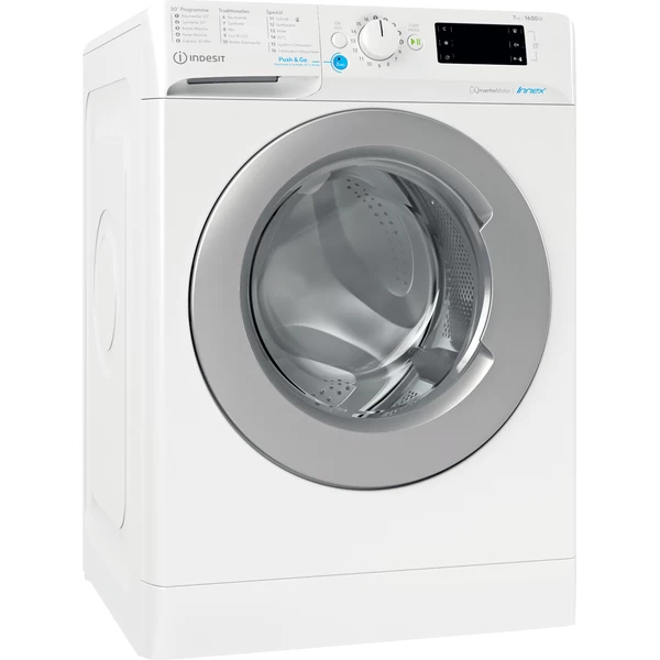 Indesit Waschmaschine Freistehend BWE 71682XE WS DE N Weiß Frontlader E Perspective
