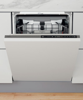 Integreret Whirlpool-opvaskemaskine: sort farve, fuld størrelse - WIP 4T133 PFE