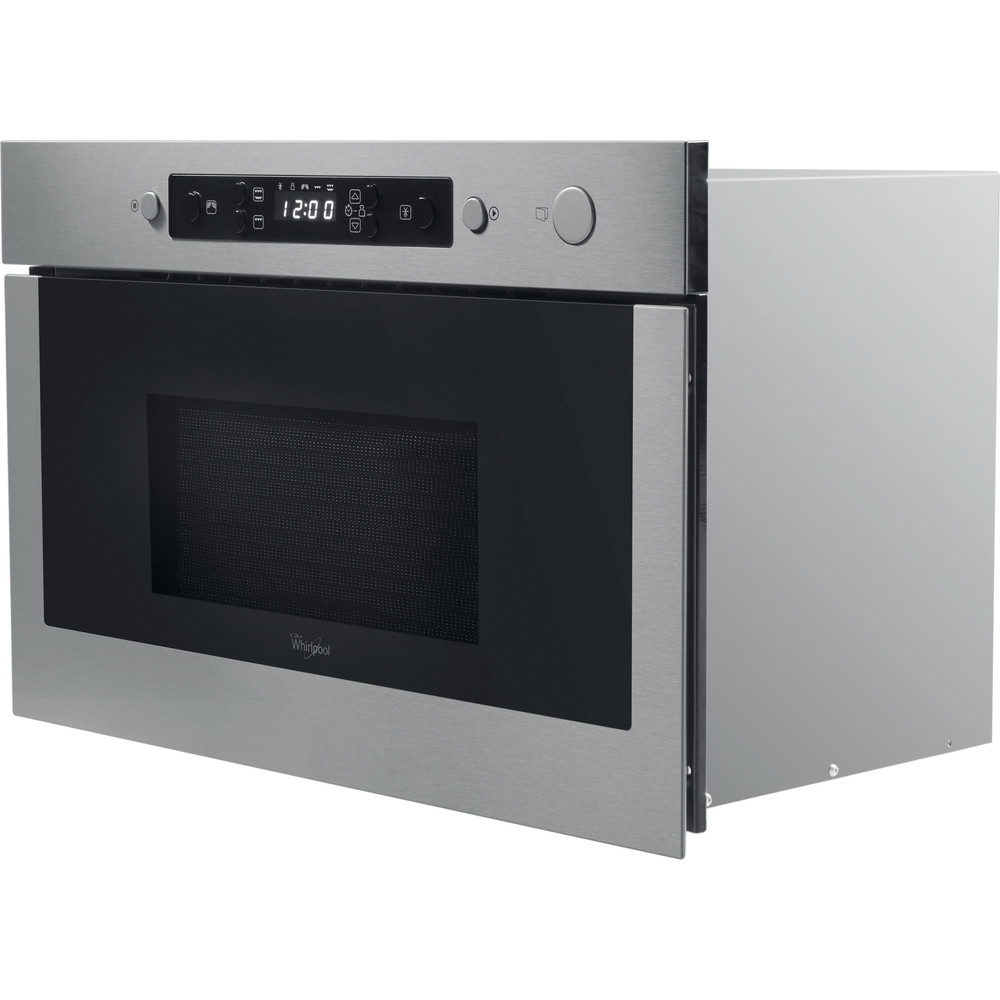 Micro-ondes encastrable Whirlpool: couleur acier inoxydable - AMW