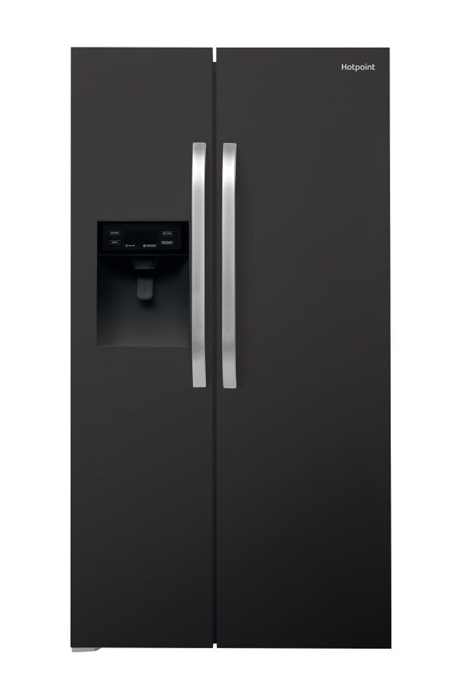 Whirlpool american fridge store freezer black