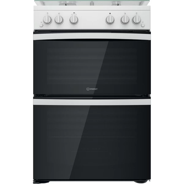 Indesit Double Cooker ID67G0MCW/UK White A+ Frontal