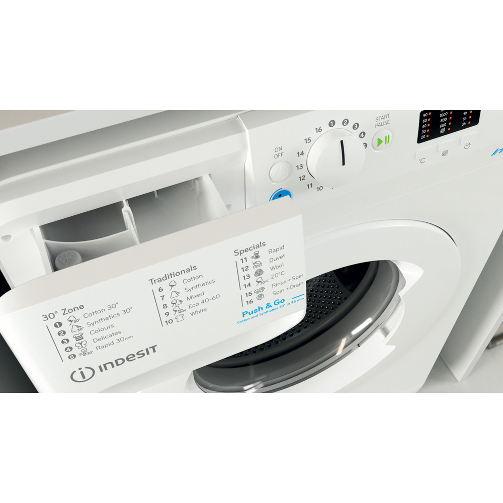 Indesit Πλυντήριο ρούχων Ελεύθερο BWSA 71251 W EE N Λευκό Front loader Ε Drawer
