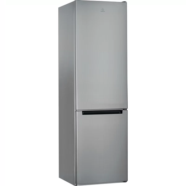 Indesit Kombinovaná chladnička s mrazničkou Volně stojící LI9 S1E S Stříbrný 2 doors Perspective