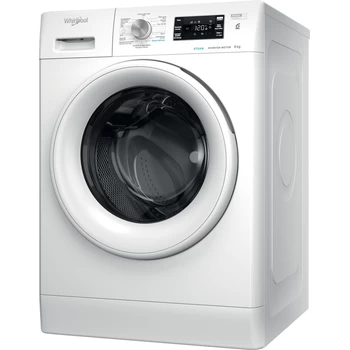 Whirlpool Lave-linge Pose-libre FFBBE 8448 WEV Blanc Frontal C Perspective