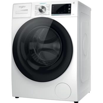 Whirlpool Lave-linge Pose-libre W6 W045WB BE Blanc Frontal B Perspective