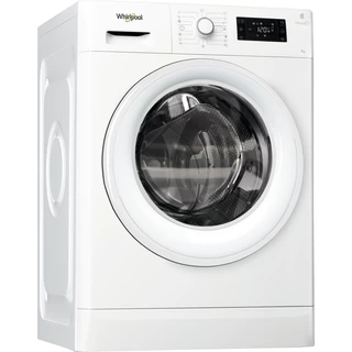 Whirlpool Lave-linge Pose-libre FWG71484W EU Blanc Frontal A+++ Perspective