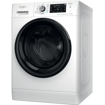 Whirlpool Máquina de lavar e secar roupa Livre Instalação FFWDD 1074269 BV SPT Branco Carga Frontal Perspective