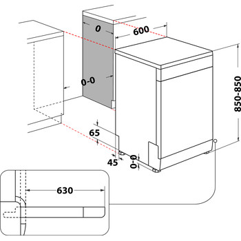 A mini máquina de lavar loiça ia 8, 1620 Watt, para 8 serviços  padrões de loiça, ruído em funcionamento: 49 dB, Dimensões: 55 x 59 x  49,5 cm (LxAxP), unidade independente